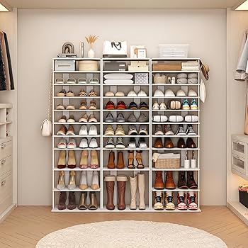 【10個セット】PAINT HOUSE TOWER SHOE BOX HOMEFORT 10-Tier Vertical Shoe Rack, Corner Shoe Tower